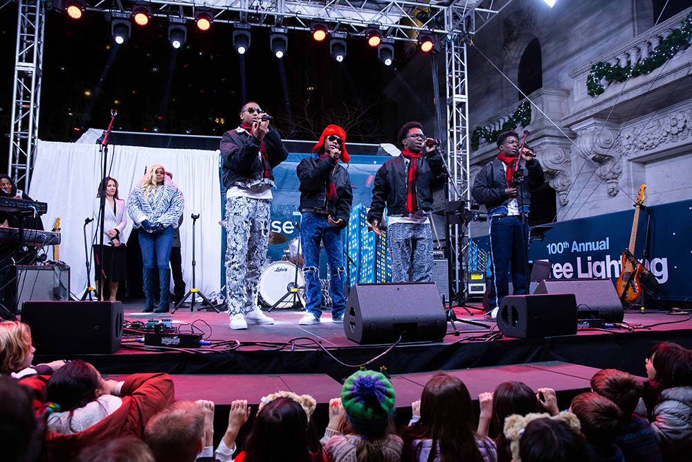 Performers at Tree Lighting 